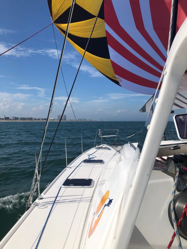 Sailing north off the coast of Ocean City, MD